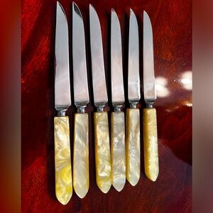 Vintage Westall Richardson Sheffield Mother Pearl Knife Set